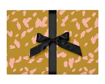 Blush Cheetah / Leopard Print Wrapping Paper / Gift Wrap Modern Wrapping Paper Gift Wrap