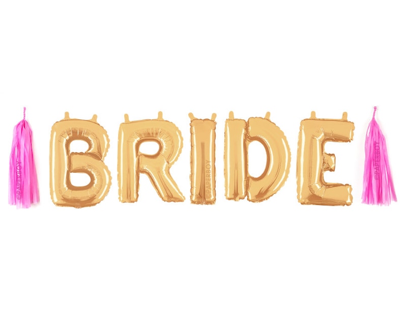 Bride Balloon Garland with Tassels Kit Bachelorette Party Etsy