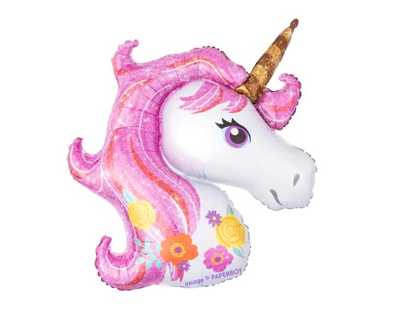 Globo de unicornio flor grande Mylar Jumbo 33 - Etsy México Globo de unicornio flor grande Mylar Jumbo 33 - Etsy México