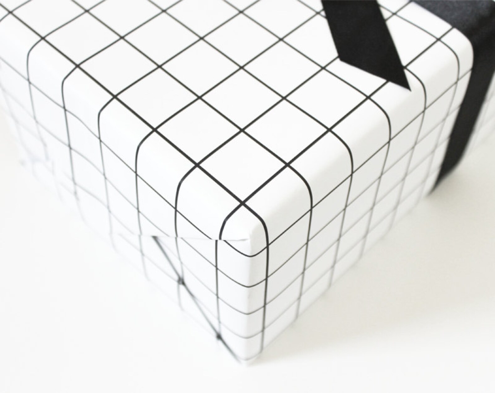 Black and White Grid Wrapping Paper / Graph Paper Gift Wrap / Etsy