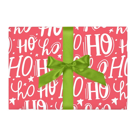 Ho Ho Ho Gift Wrap  Personalized Christmas Wrapping Paper