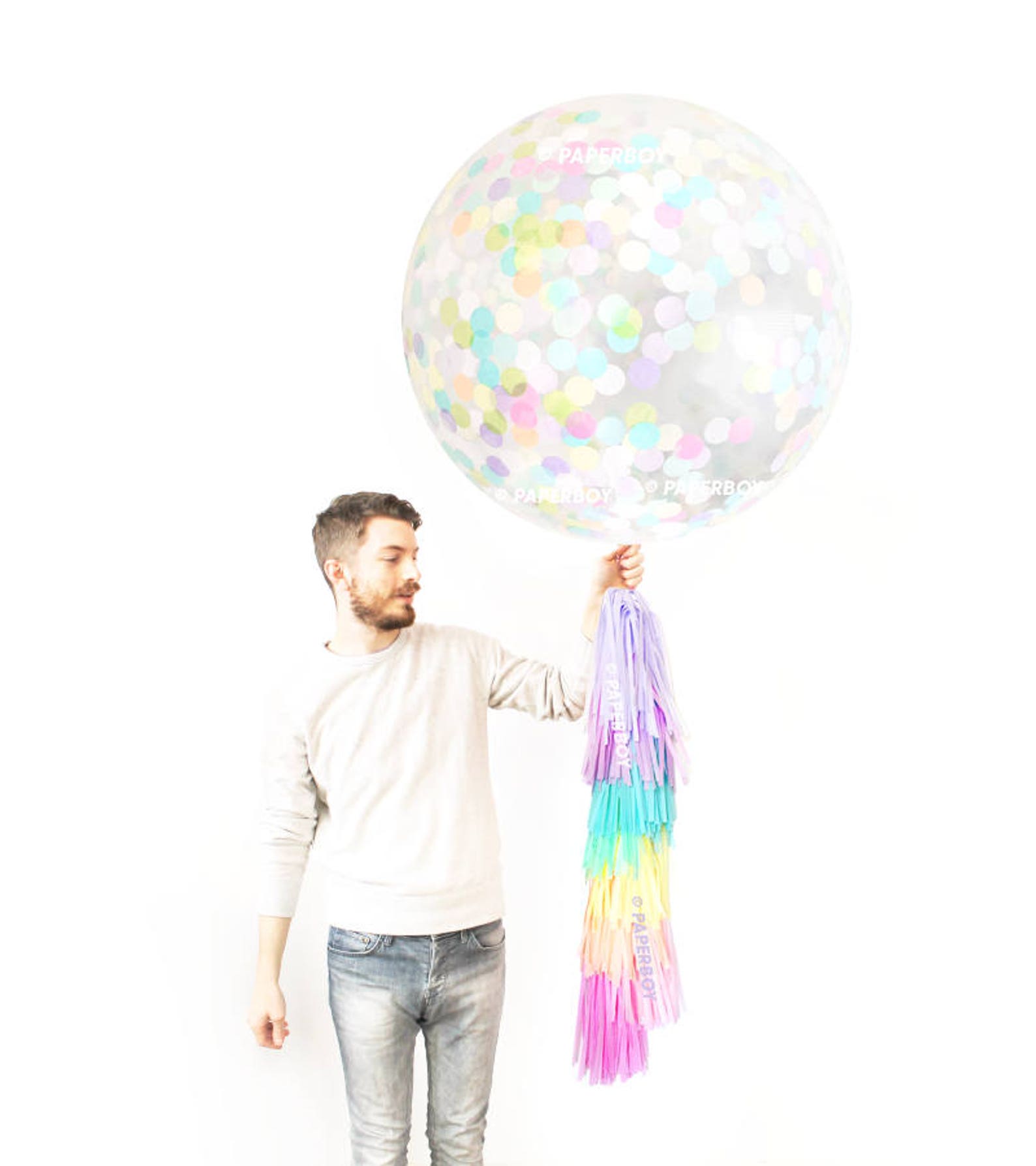 Giant Confetti Balloon Jumbo Balloon Tassel / Birthday / Etsy