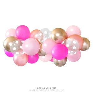 Pink Balloon Garland Kit — ( Balloon Arch / Balloon Decor / Birthday Party Backdrop Ideas  ) — 5, 10, 20, or 25 feet