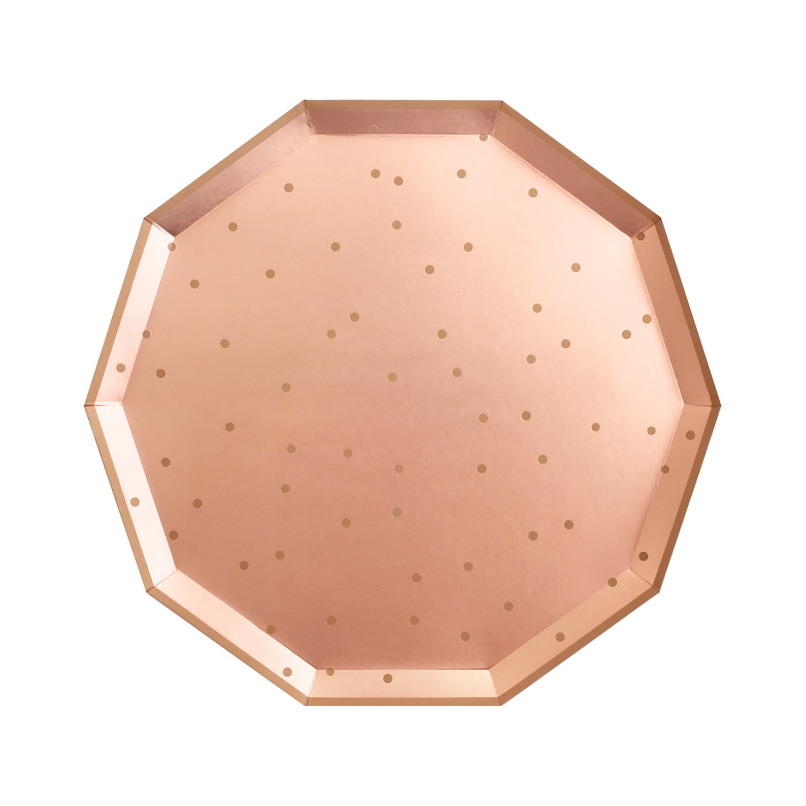 Rose Gold Paper Plates Dinner Plates Rose Gold Polka Dot Etsy