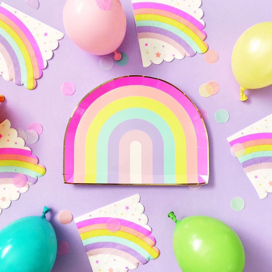 40 tovaglioli arcobaleno decorativi - Scuola per l'inizio della scuola