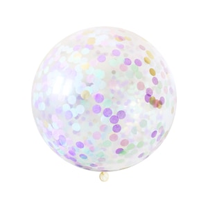 Mermaid Confetti Balloon - 36 inch - Large Round & Small