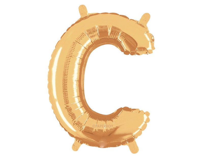 Mylar Foil Alphabet Letter Number Gold Letter C Balloon Small Medium 12 inch Airfill Globo Ballon 14 Custom Banner Garland