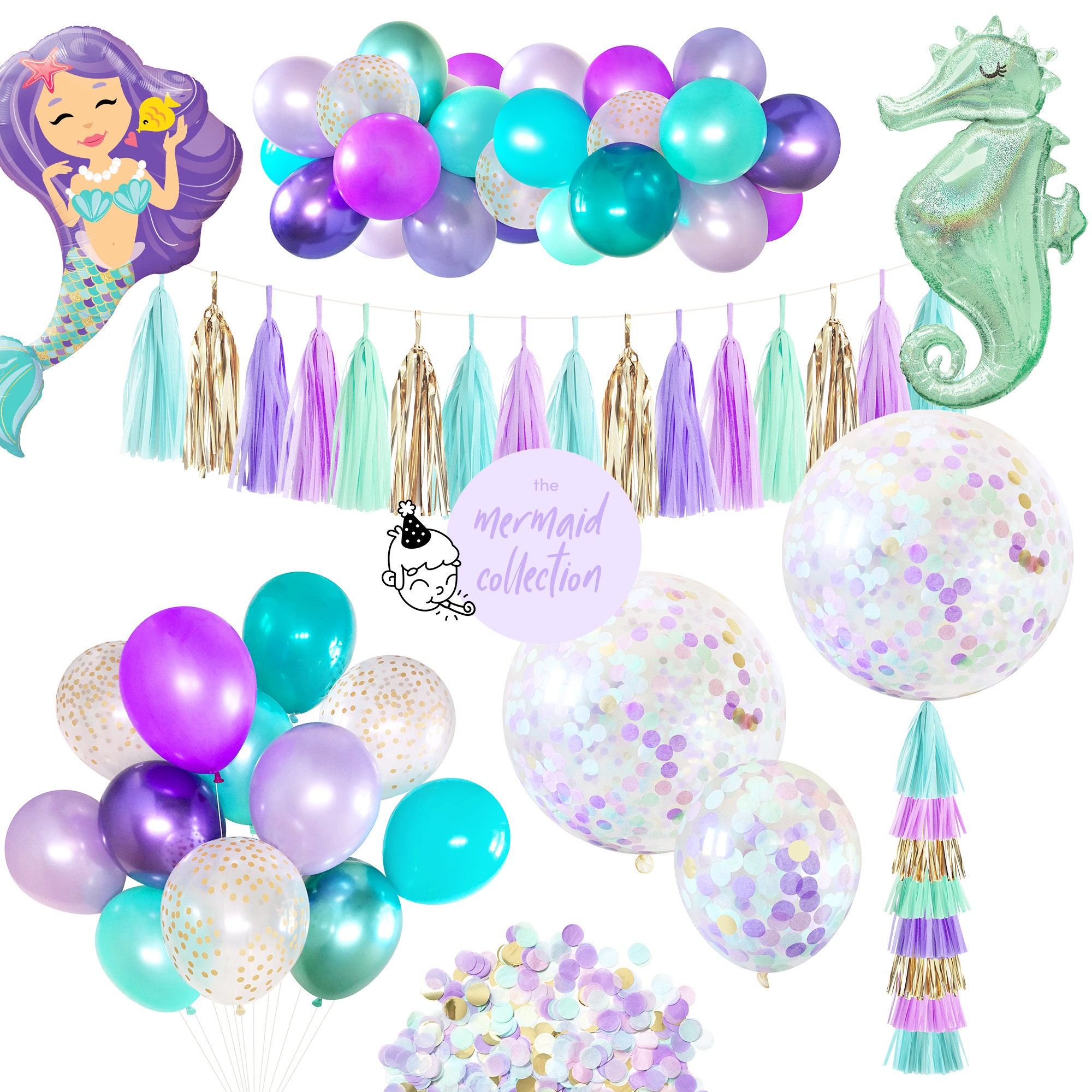 Mermaid Balloon Garland DIY Kit Balloon Arch Decorations / Etsy