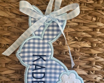 Easter Basket  Gift Tag, Monogrammed Bunny Basket Tag, My First Easter bow, Personalized Easter Basket tag, Bunny Easter Pail Tag Kid Easter