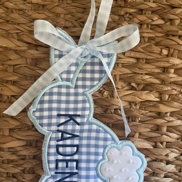 Easter Basket  Gift Tag, Monogrammed Bunny Basket Tag, My First Easter bow, Personalized Easter Basket tag, Bunny Easter Pail Tag Kid Easter