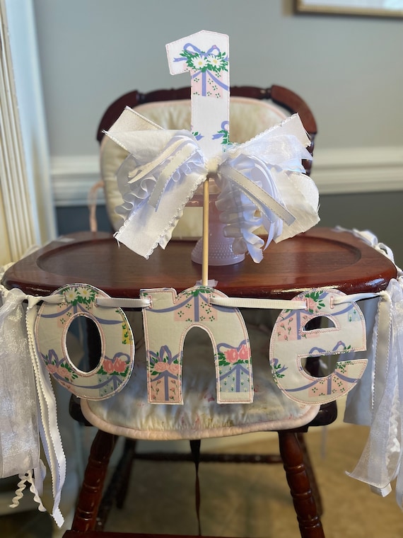 EDIAG Cake Topper and ONE Banner With Ribbons, TBBC, - Etsy