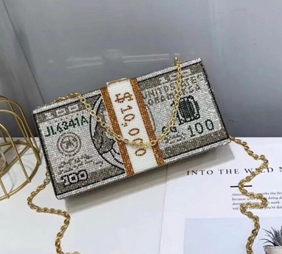 5 bags not one but (5 Bling ) Rhinestone Money Bag (( FREE SHIPPING))