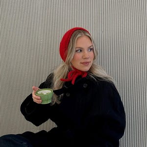 Bonnet en laine tricoté à la main