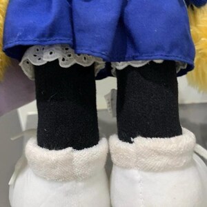 Peluche vintage Disney Parks Minnie Mouse Cheerleader blu e oro immagine 9