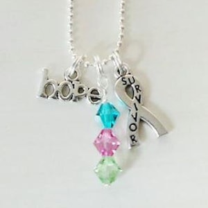 Metastatic Breast Cancer Awareness Necklace You Select Chain Length and Charm Choice