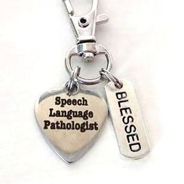 Speech Language Pathologist Speech Teacher Therapist Blessed Zipper Pull Keychain Gym Bag Tote Bag Backpack Beach Bag Bookbag Adornment