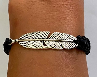 Feather Guardian Angel Wing Bracelet You Choose Your Cord Color(s)
