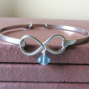 Prostate Cancer Awareness Charm Light Blue Infinity Bracelet RIBBON LOVE HOPE You Choose Charm(s)