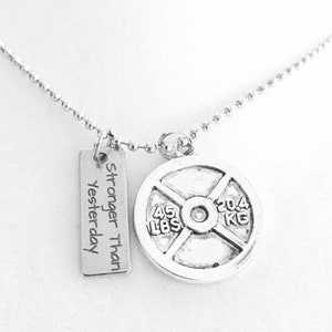 Details about  / CROSSFIT 45# Weight Lifting /'I CHOOSE STRENGTH/' Tag BALL Chain PENDANT NECKLACE