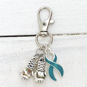 Wintertaling Awareness Rits Trekken Sleutelhanger YOU Select Charms Eierstokkanker Tourette Sclerodermie Hydrocephalus PTSS Pcos