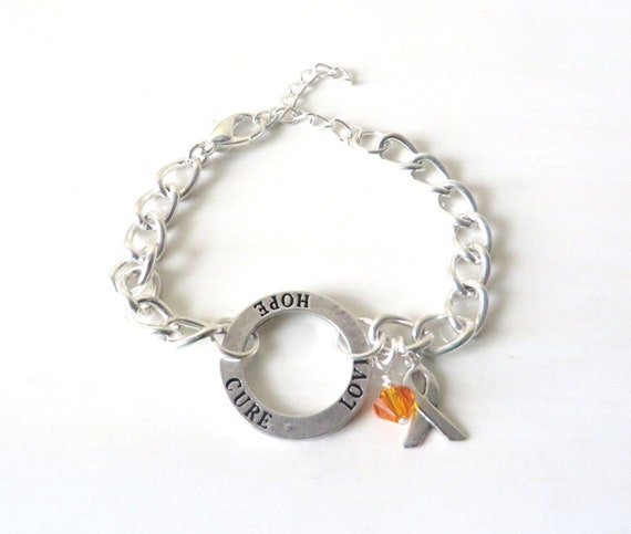 Pancreatic Cancer Bracelet Personalized Engraved Bracelet