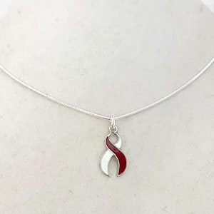 Head and Neck Cancer Customizable Awareness Ribbon  Charm Necklace with Optional Add On Charms