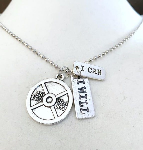 Details about / CROSSFIT 45# Weight Lifting /'I CHOOSE STRENGTH/' Tag BALL Chain PENDANT NECKLACE