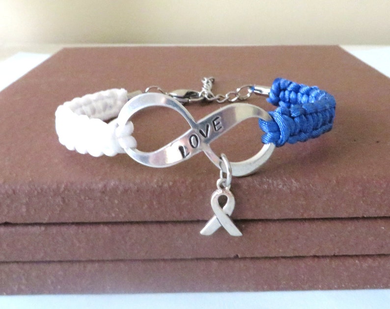 ALS Lou Gehrigs Disease Hand Stamped Awareness LOVE Charm Bracelet