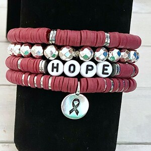thumbnail image 2 of Personalised Multiple Myeloma Cancer Awareness Bracelet – Engraved Fundraising Gift 2 of 3