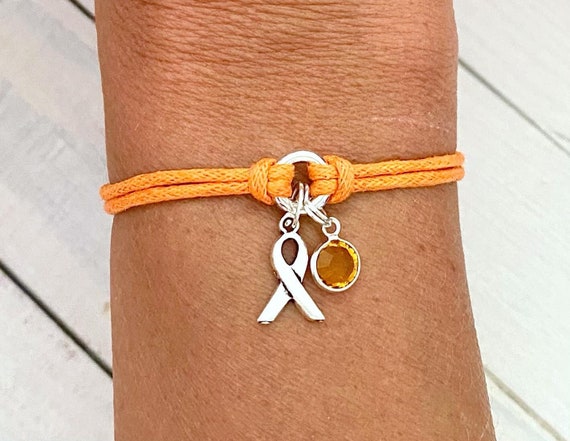 UJIMS Multiple Sclerosis Awareness Gift Orange Ribbon Bracelet ADHD  Awareness Self Injury Jewelry for MS Warrior, Stainless Steel,  stainless-steel : Amazon.co.uk: Fashion