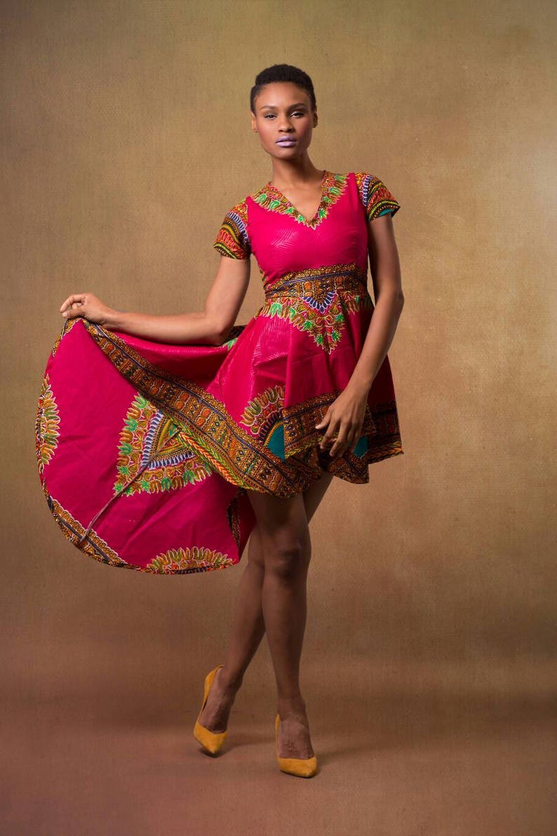 Dashiki high low dress.