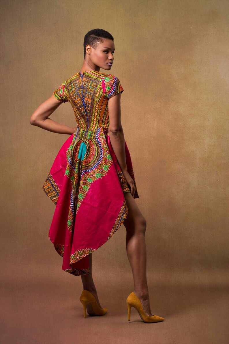 Dashiki high low dress.