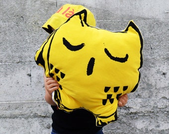 Scherm afgedrukt uil kussen, kinderen Kid Owl Lovie kussen, Eco vriendelijke pluche