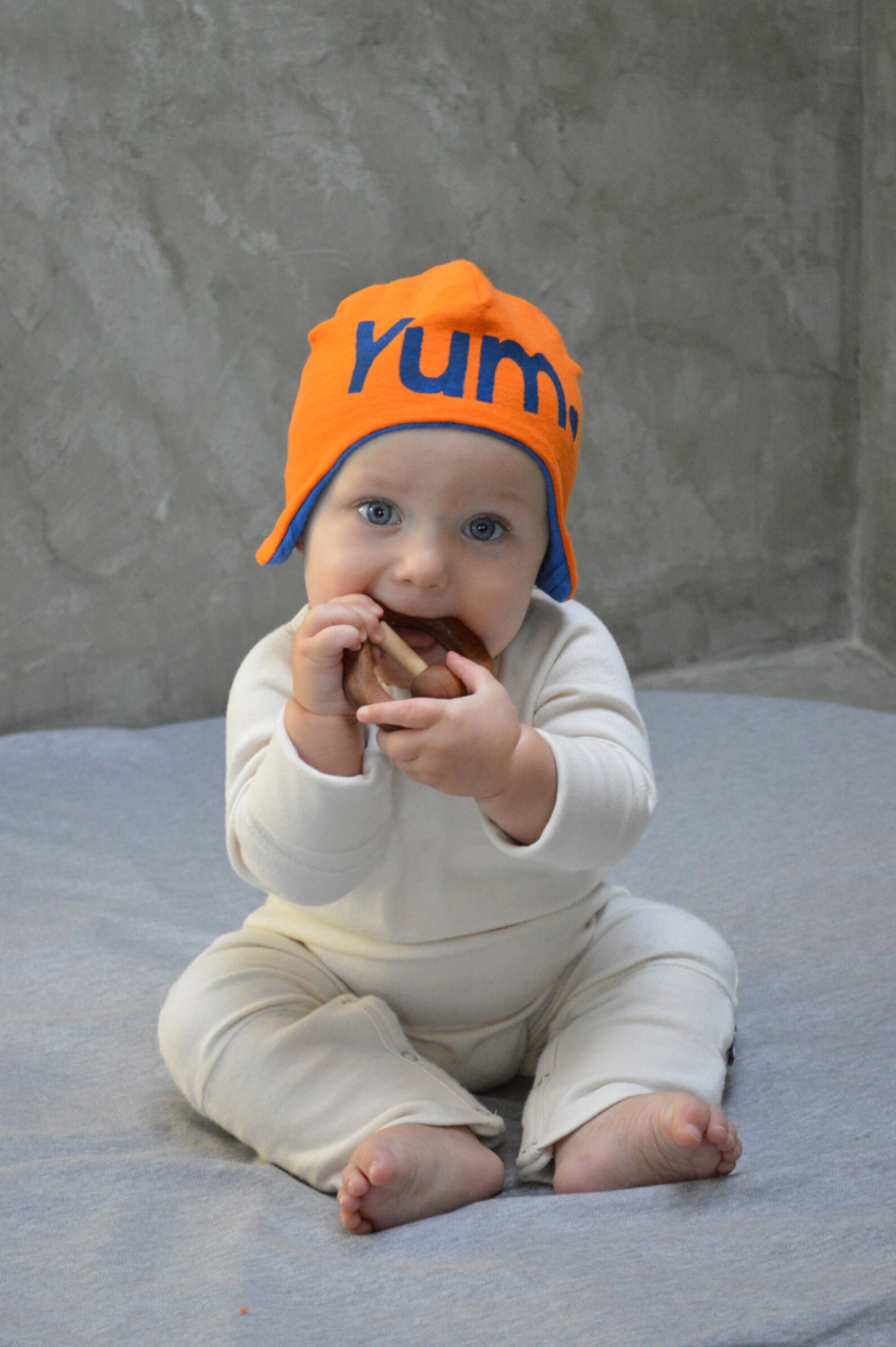 Yum Upcycled Aviator Hat / Bomber Hat Reversible Baby Hat Etsy