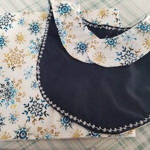 reversible baby bib and burp cloth