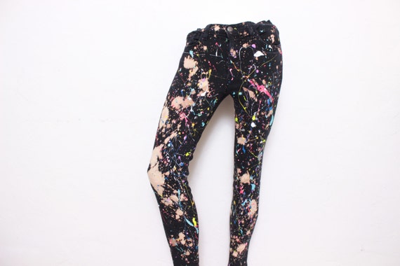 custom black jeans