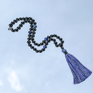 Guardian of the Galaxy Half Mala 54 Bead Mala Onyx Pocket Mala Prayer Beads Mediation Beads Travel Mala Hand Knotted Mala Bracelet Yoga Gift