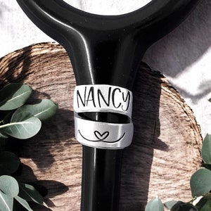 Stethoscope ID Name Tag Custom Hand Stamped Personalized Gift Nurses Week Thank A Resident Caregivers Day Ambulatory Nurses National Doctors