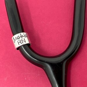 Stethoscope charm for RN graduate or Nurses Week, Custom made cute gift for her, Registered nurse appreciation, Personalized with name