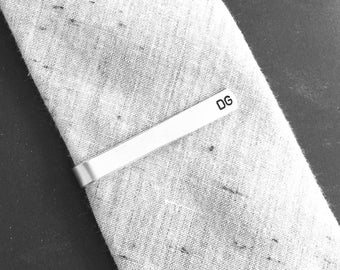 Personalized Hand Stamped Tie Clip, Custom Tie Bar, Boyfriend Gift, Father's Day Gift, Birthday Gift, Wedding Gift, Christmas Gift For Him