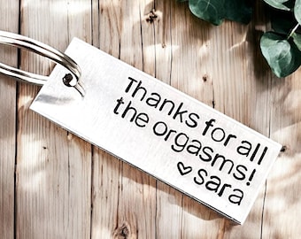 Funny Personalized Aluminum Keychain, Naughty Gift For Him
