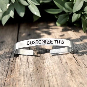 Custom Hand Stamped Bracelet, Bridesmaid Gift, Personalized Gift, Corporate Gift, Retreat Gift, Roman Numeral Bracelet, Girls Trip, Favors