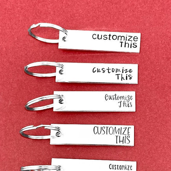 Thank You Custom Keychain - Etsy