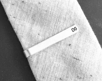 Personalized Hand Stamped Tie Clip, Custom Tie Bar, Boyfriend Gift, Father's Day Gift, Birthday Gift, Wedding Gift, Christmas Gift For Him