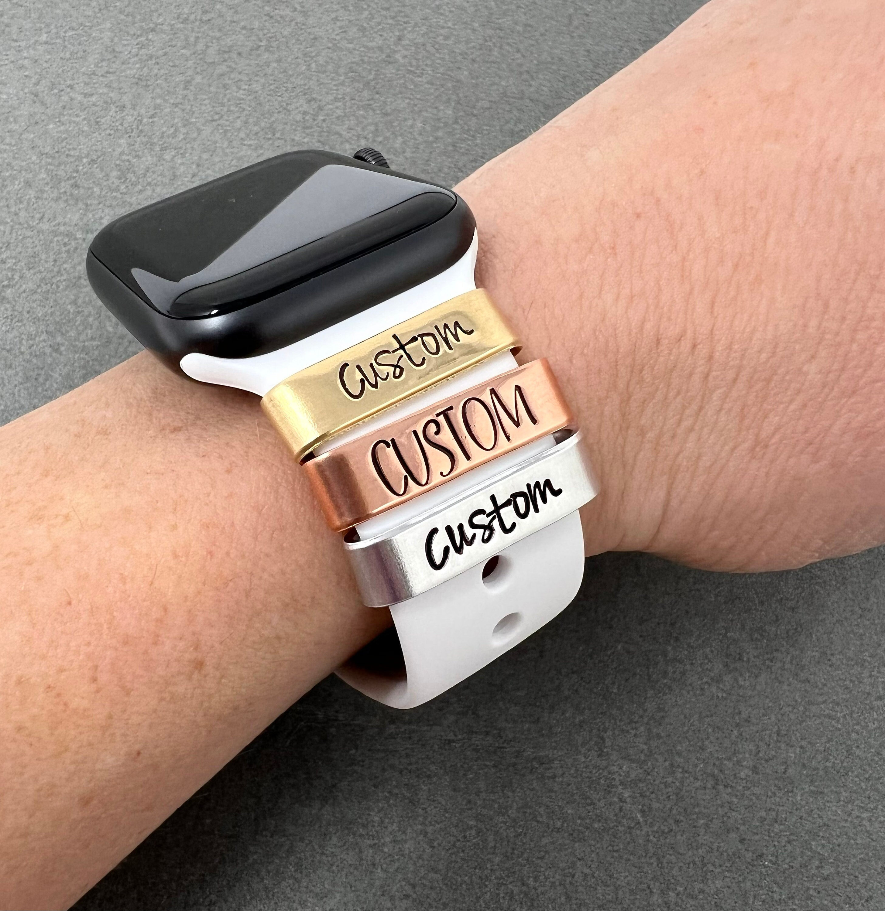 Smart Watch Charms, Personalized Gift, Custom Name, Watch Band Slide, for Her, Stocking Stuffer, Best Christmas Gift, Unique Gift for Him - Etsy Smart Watch Charms, Personalized Gift, Custom Name, Watch Band Slide, for Her, Stocking Stuffer, Best Christmas Gift, Unique Gift for Him - Etsy