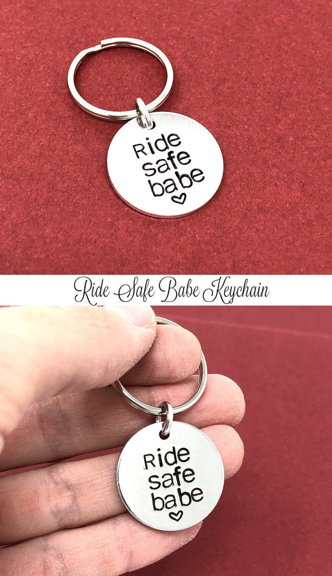 Ride Safe Babe Keychain Ride Safe Keychain Drive Safe Keychain Ride