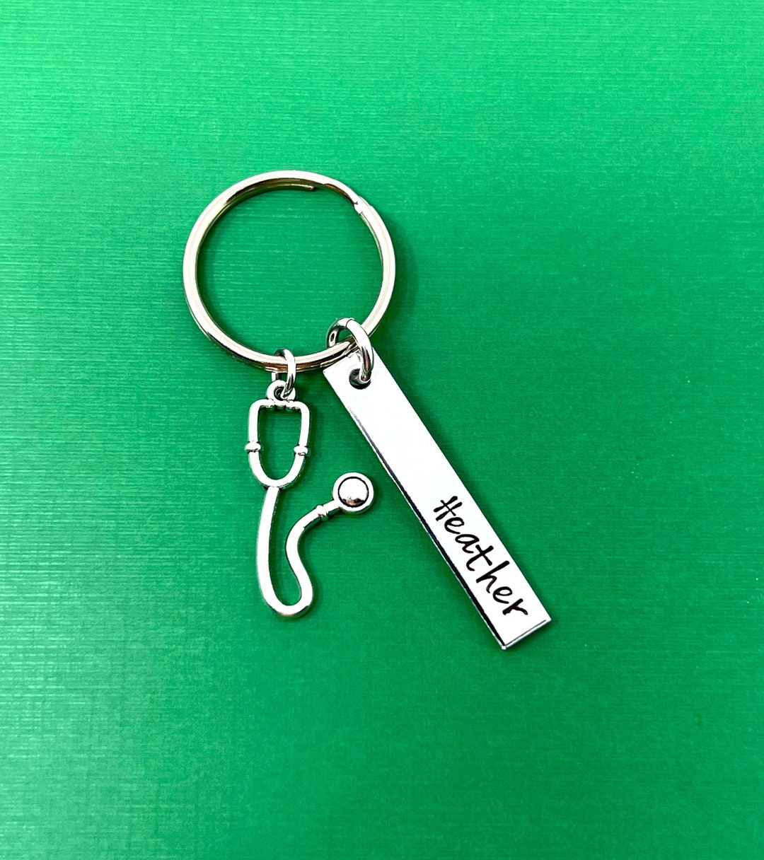 Personalized Keychain Stethoscope Keychain Gift for Nurse Etsy