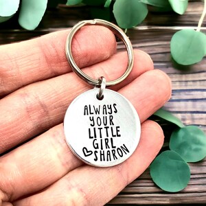 Always Your Little Girl Keychain, Father Of The Bride Gift Daddy Gift Dad Gift Father&#39;s Day Gift Christmas Gift For Dad Wedding Gift For Dad