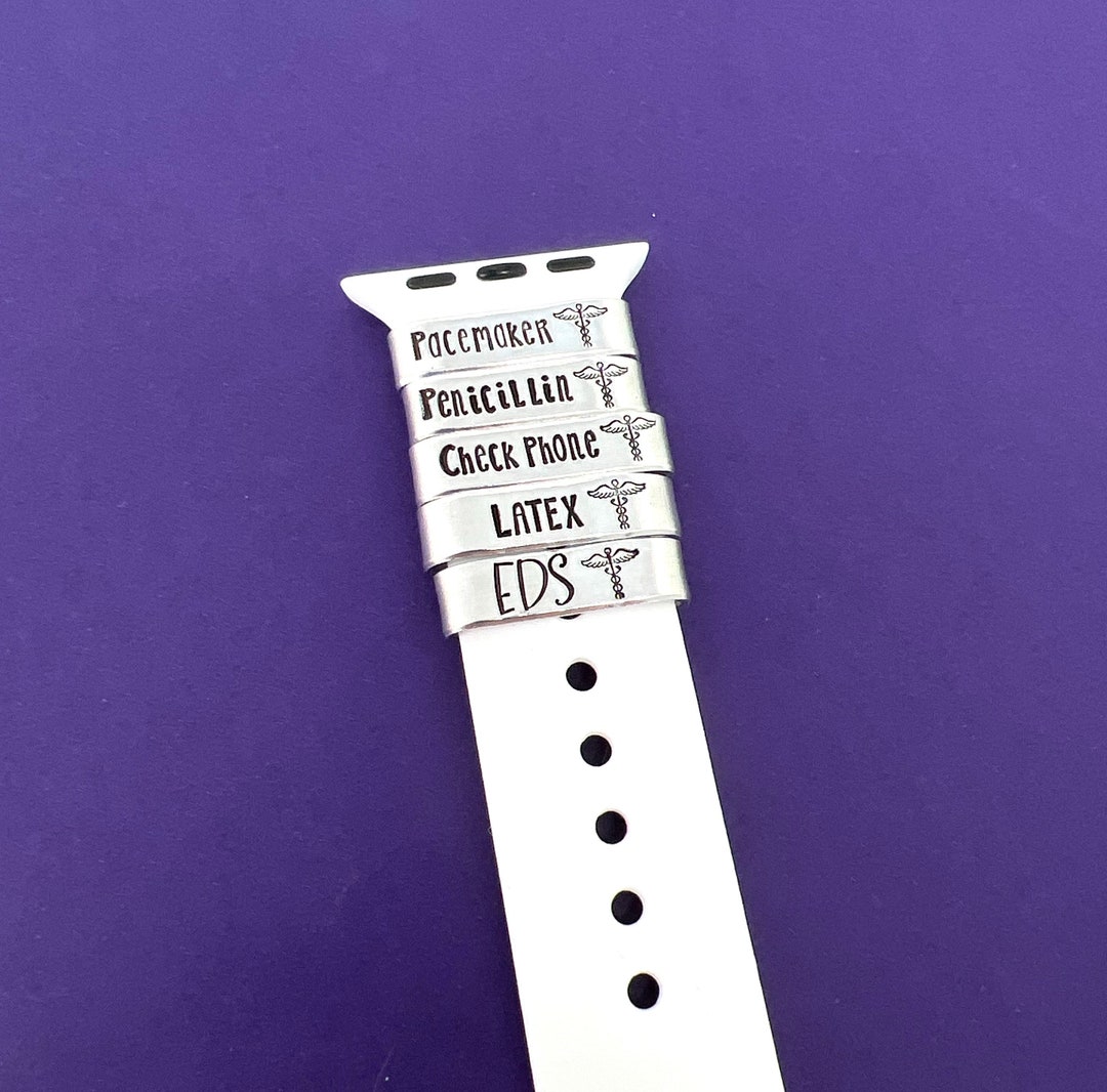 Personalized Medical Alert Watch Charm, Medical ID Tag, Smart Watch