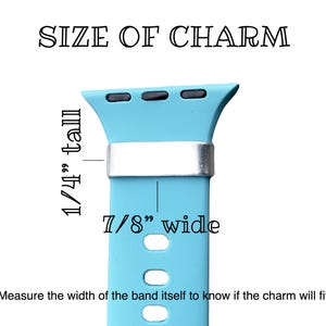Personalized Watch Band Charm, Hand Stamped Aluminum, Brass, Copper image 4